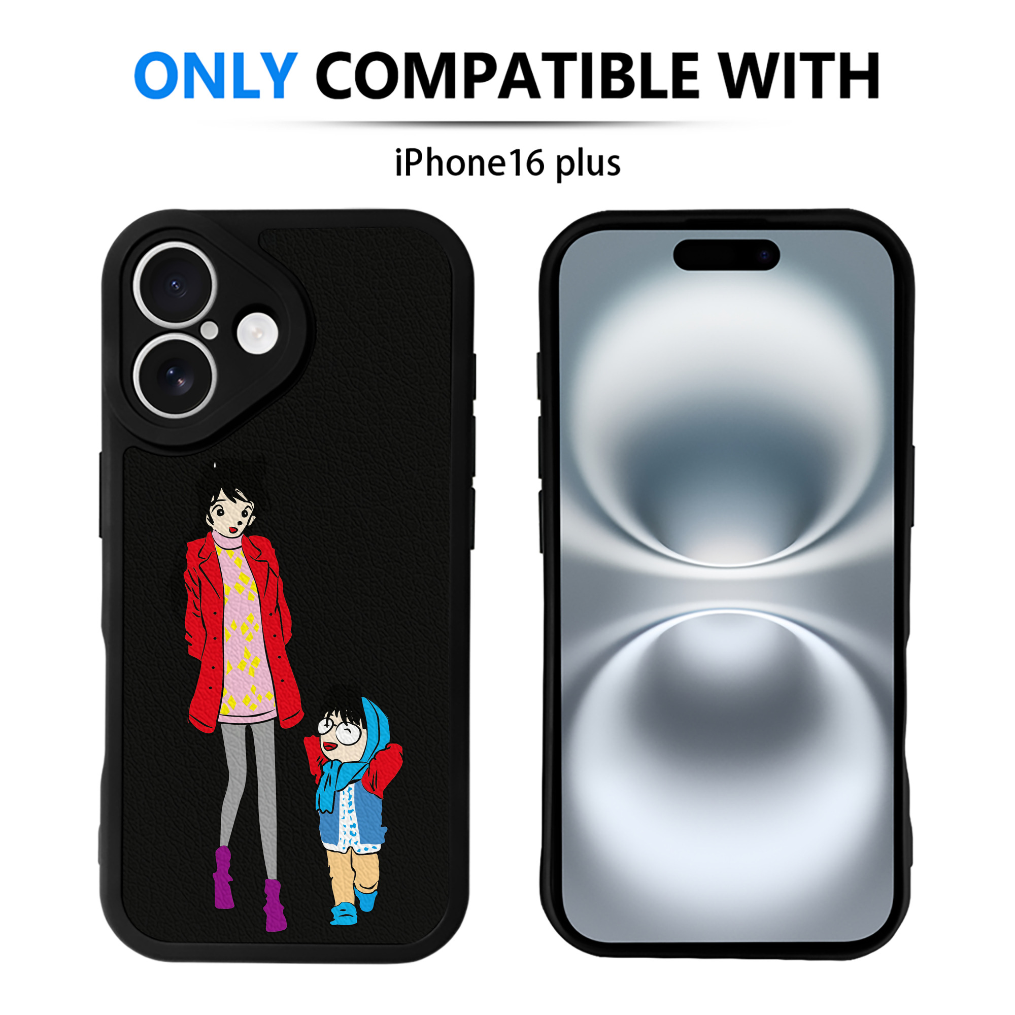 （画像用） 名探偵コナン 江戸川 コナン Detective Conan Conan Edogawa 【iPhone 16シリーズ対応】シリコンスマホケース（レザー調） 材質：シリコン